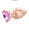 Gloria – Plug bijou or rosé avec cœur rose 86 g