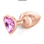 Gloria – Plug bijou or rosé avec cœur rose 86 g