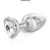Gloria Silver taille M – Plug bijou argent avec cœur cristal