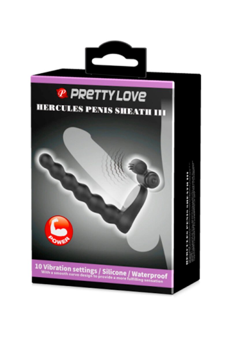 Hercules Penis Sheath – Cockring avec chapelet anal et stimulateur clitoris