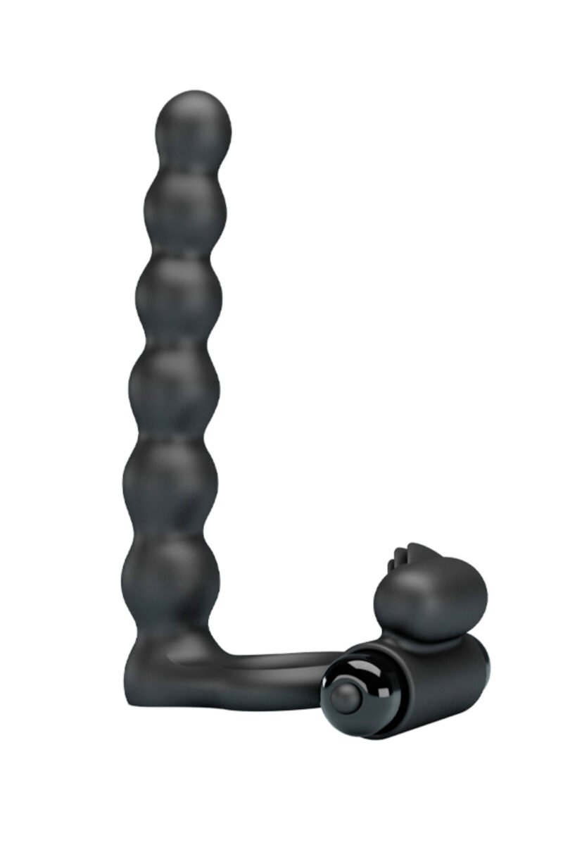 Hercules Penis Sheath – Cockring avec chapelet anal et stimulateur clitoris