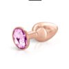 Pink Angel taille S – Plug anal or rosé bijou cristal rose