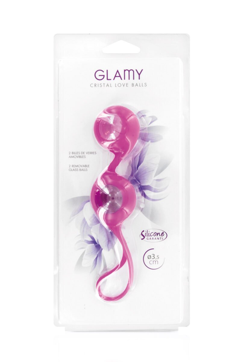 Cristal Love Balls – Chapelet anal avec 2 billes en verre amovibles