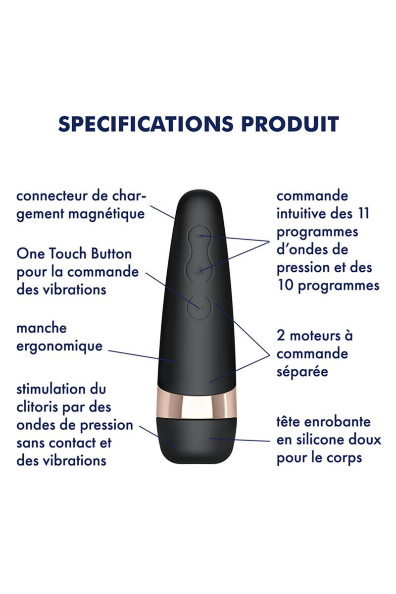 Satisfyer Pro 3+ – Stimulateur de clitoris par air pulsé et vibrations