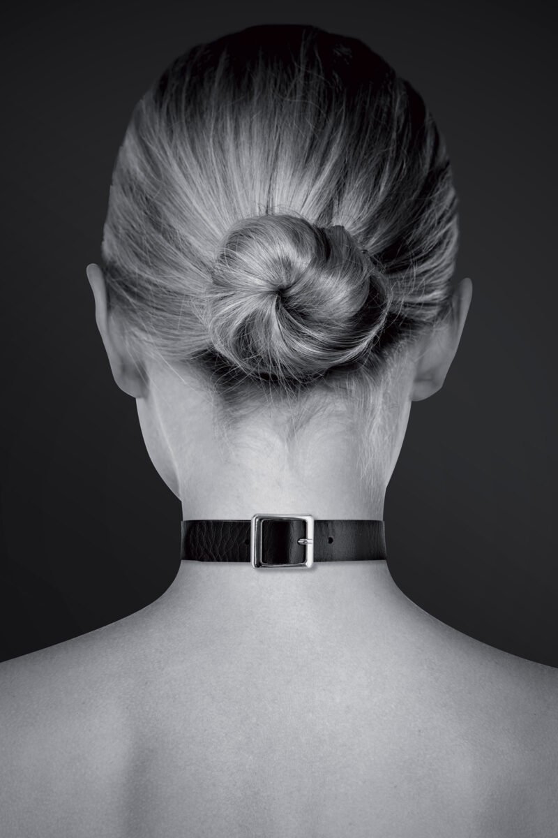 Collier ras de cou d’appartenance BDSM rouge ou noir