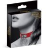 Collier ras de cou d’appartenance BDSM rouge ou noir