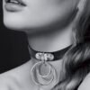 Collier ras de cou BDSM double anneau
