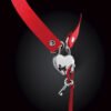 Collier ras de cou BDSM cadenas cœur rouge ou noir