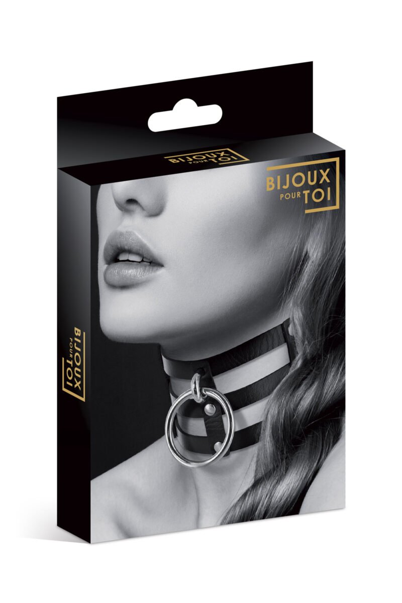Collier large fétichiste avec anneau
