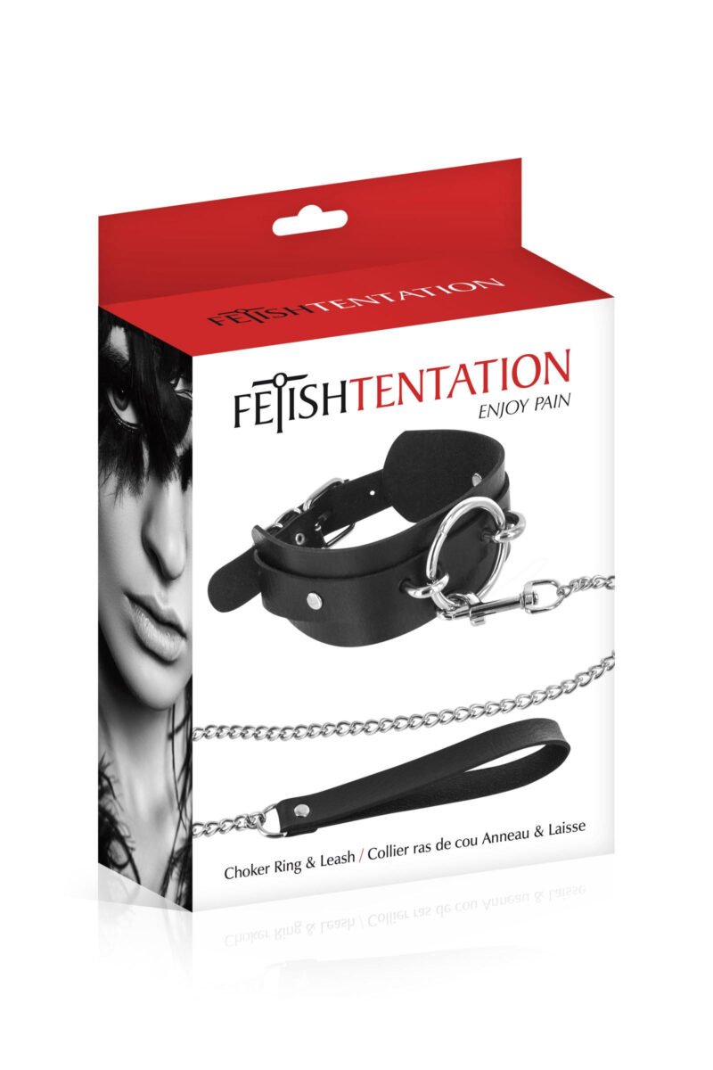 6891 Collier d’appartenance BDSM avec laisse