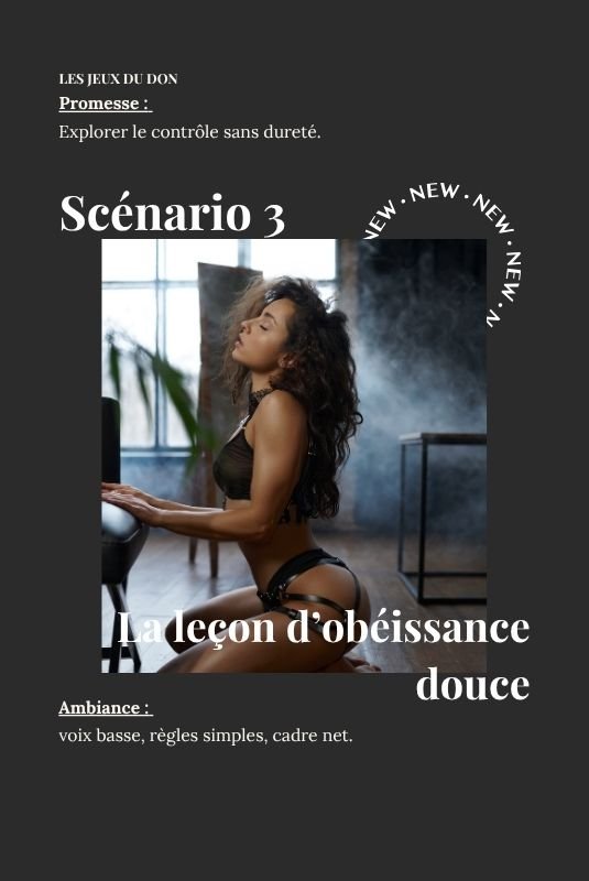 Scénario roleplay “La leçon d’obéissance douce” – Envies nouvelles