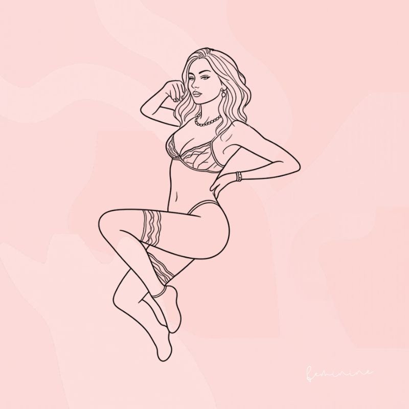 Bas et collants sensuels avec lingerie Secret Muse