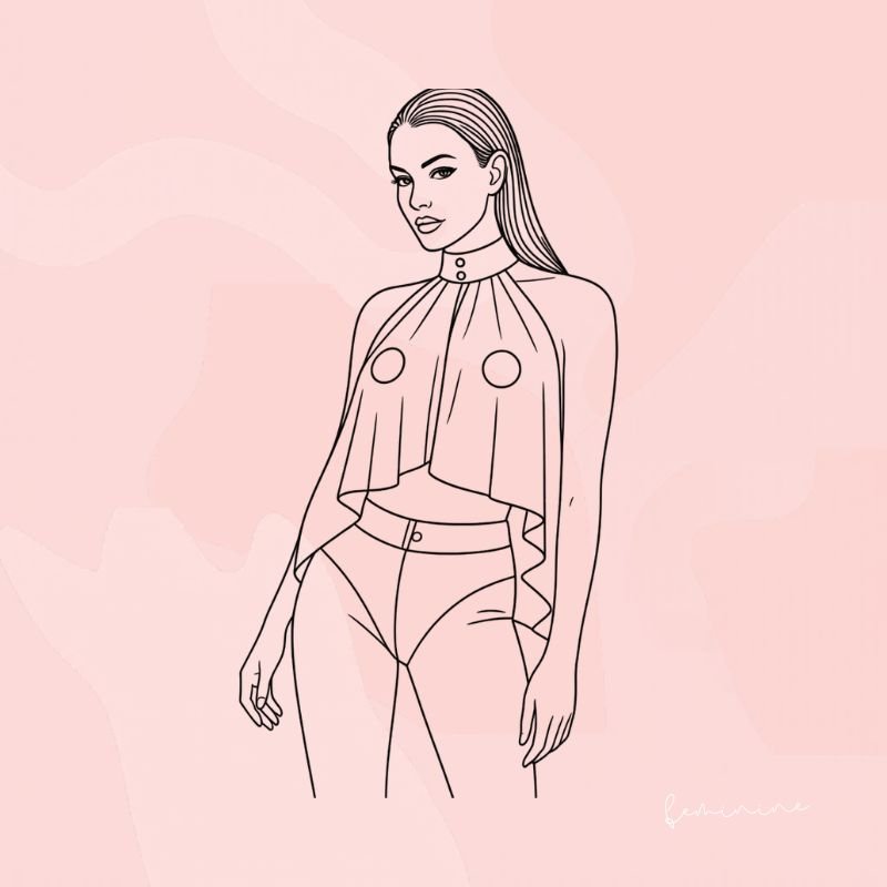 Top sexy transparent avec lingerie sensuelle Secret Muse
