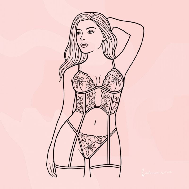 Guêpière sensuelle avec tenue sexy Secret Muse